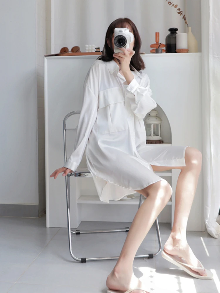 2023 New Sleepwear Womens Autumn Pyjamas Nightdress Nightwear Summer Homewear Sexy