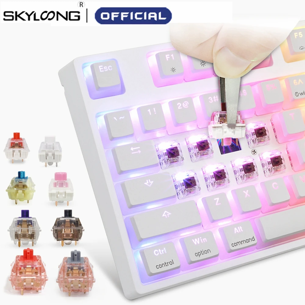 

SKYLOONG Mechanical Keyboard GK108 GK61 Gamer Hot Swappable RGB Backlit Gateron Mechanical Switch PBT MAC Wired Gaming Keyboards