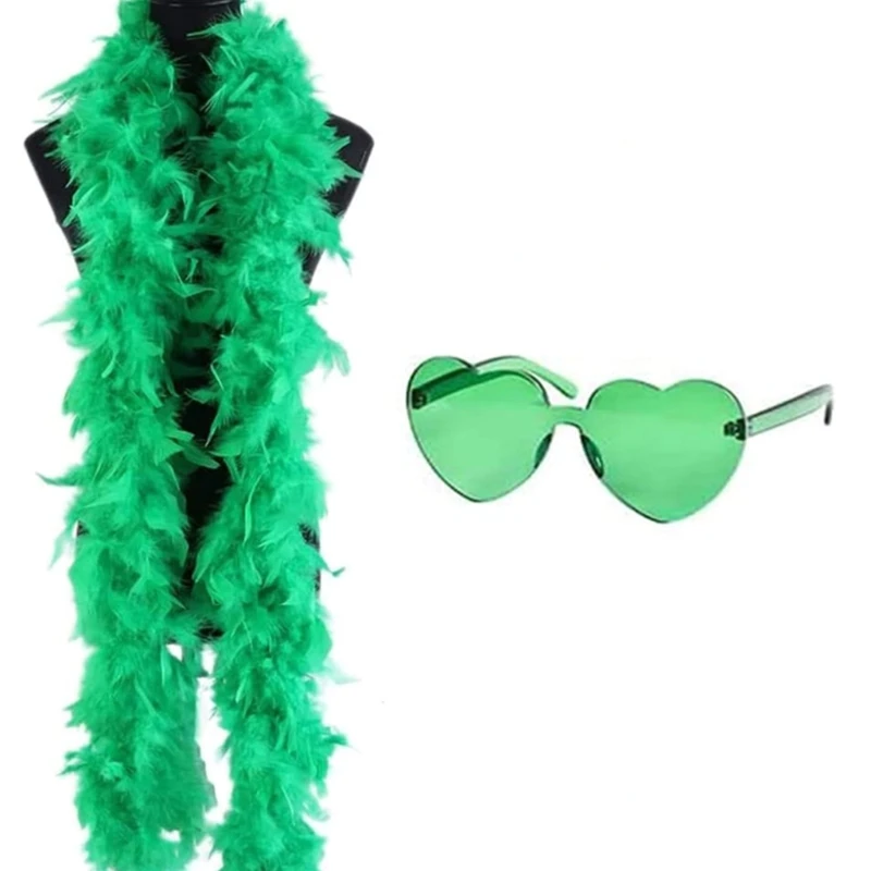 Western Costume Scarf Sunglasses for Bridal Shower Boas Neckwear Long Scarf Roleplay Nightclub Lady Roleplay Suit image 3