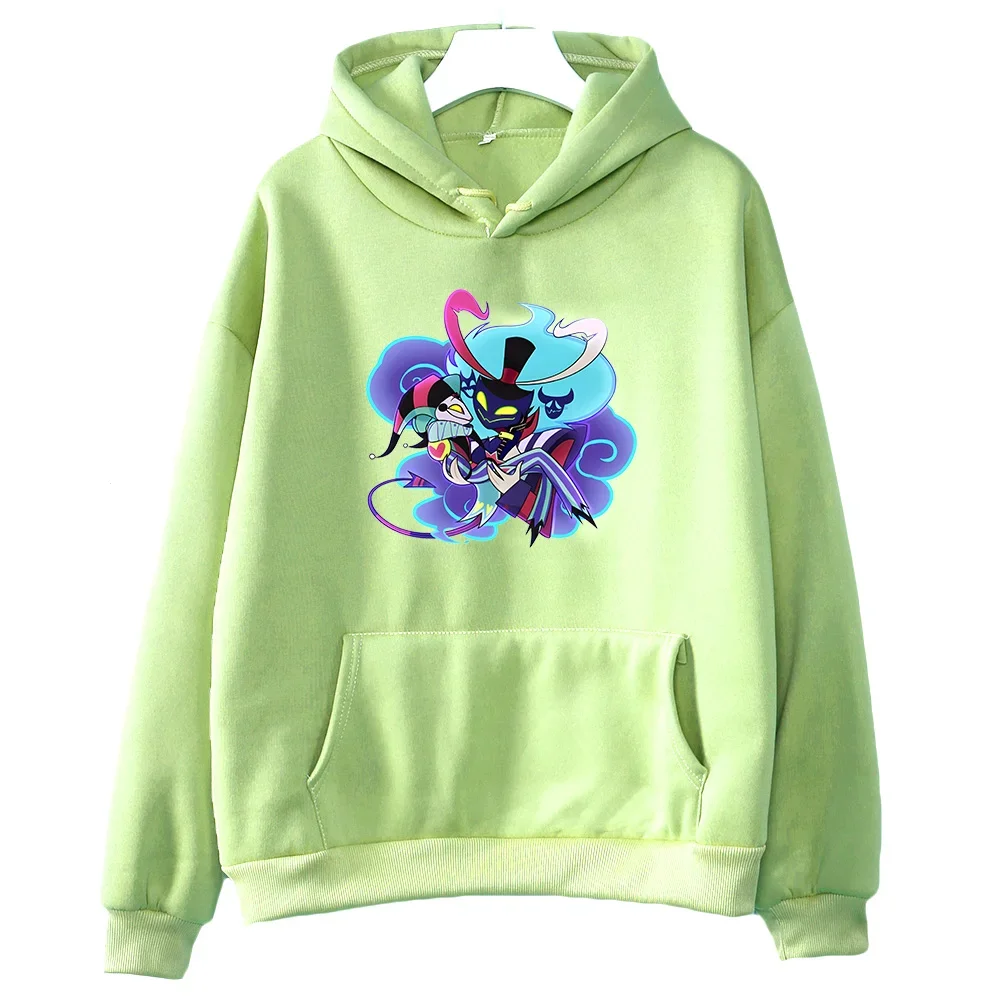 Mit Kapuze Helluva Boss Print Anime Mit Kapuze Bequeme Manga Sweatshirts Cartoon Print Süße Kleidung Sudaderas Harajuku Kawaii Hoody