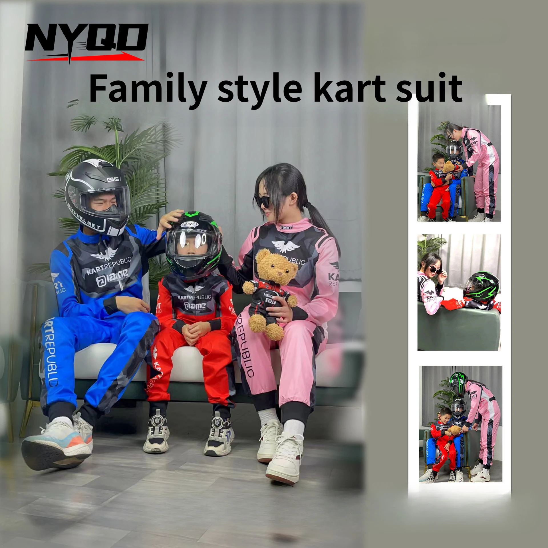 Traje de carreras de una pieza para hombre y mujer, traje de carreras para kart todoterreno, ATV, transpirable, camuflaje a prueba de viento, verano