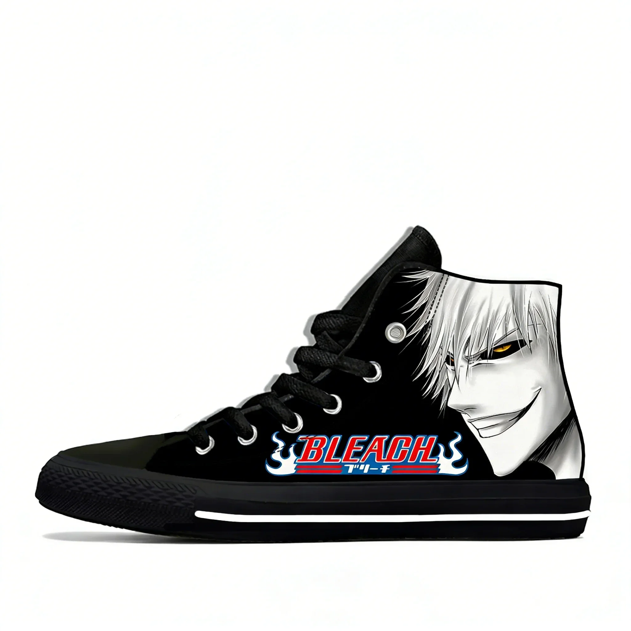 

Hot Anime Bleach Lightweight Cloth 3D Print Funny Cool Fashion High Top Canvas Shoes Mens Womens Casual Breathable Sneakers