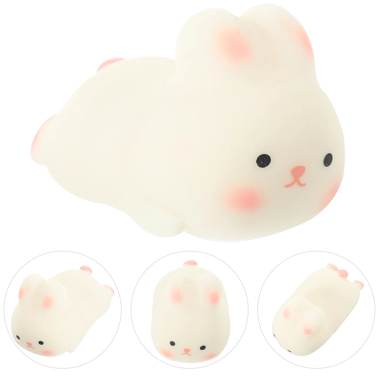 Toy Rabbit Knead Compact Stretchy Bunny Squeeze Toys Tofu Cartoon White