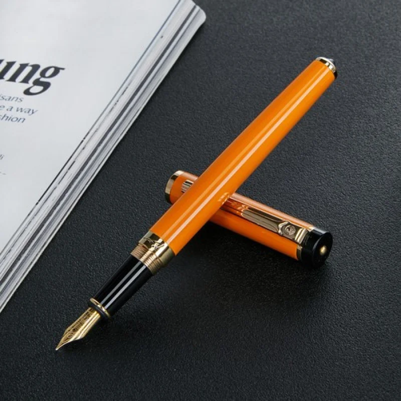 

A+ Picasso Century Pioneer Metal Fountain Pen Black/Red/Orange Fine Ink Gift Pens