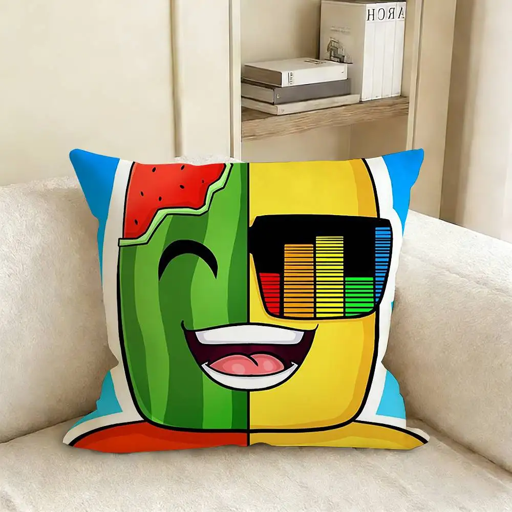 S-Sunny And M-Melon Pillow Cover Sofa Cushion Cover Home Room Decoration Children Gift