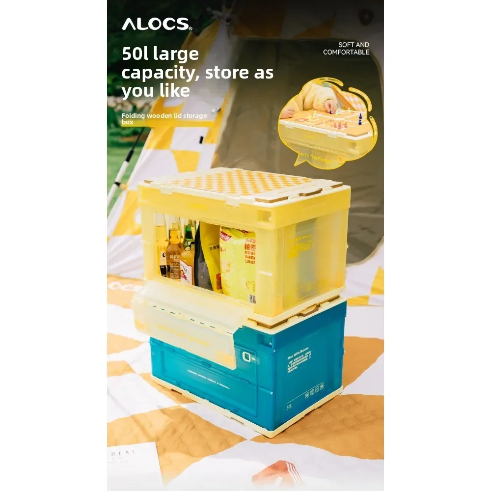 صندوق تخزين Alocs، أشتات رائعة للتخييم، سعة كبيرة، للتخييم في الهواء الطلق، محمول خفيف الوزن، المشي لمسافات طويلة، عائلة الحفلات