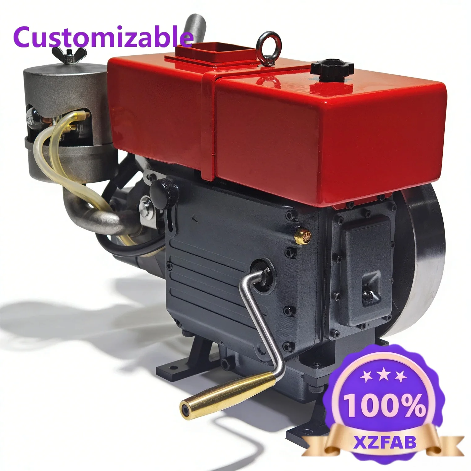 Factory Direct 2026 Horizontal Single Cylinder Engine Model Miniature Vintage Metal Tractor Internal Combustion Engine Startable