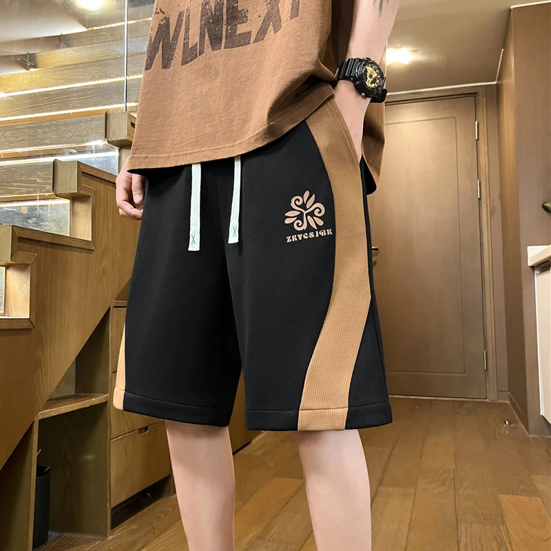 

Летние мужские повседневные модные молодежные шорты 2025 года, разноцветные, длиной до колена, из полиэстера с эластаном, дышащие, комфортные