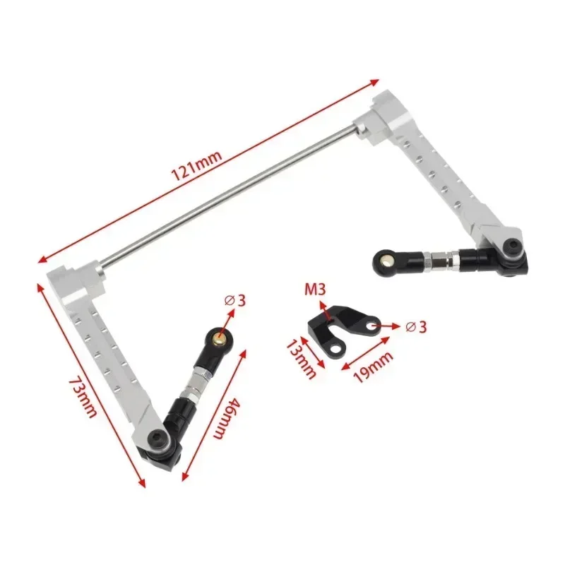 قضيب معدني مضاد للإمالة قضيب التأثير لمحور RR10 90048 90053 اليتي 90025 90026 90050 الشبح 90018 1/10 RC الزاحف سيارة