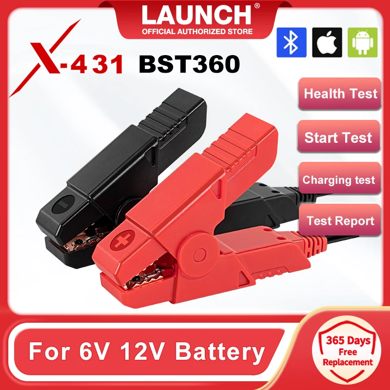 New LAUNCH X431 BST360 6V 12V Car Battery Tester,Bluetooth connection,Charging Cranking System Analyzer for Android/iPhone/X431