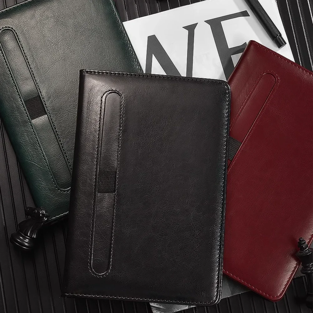 New for Hongdian A5 Notebook Business Office Notepad Student Diary Notebook Fashion Portable Leather Thickened Customization