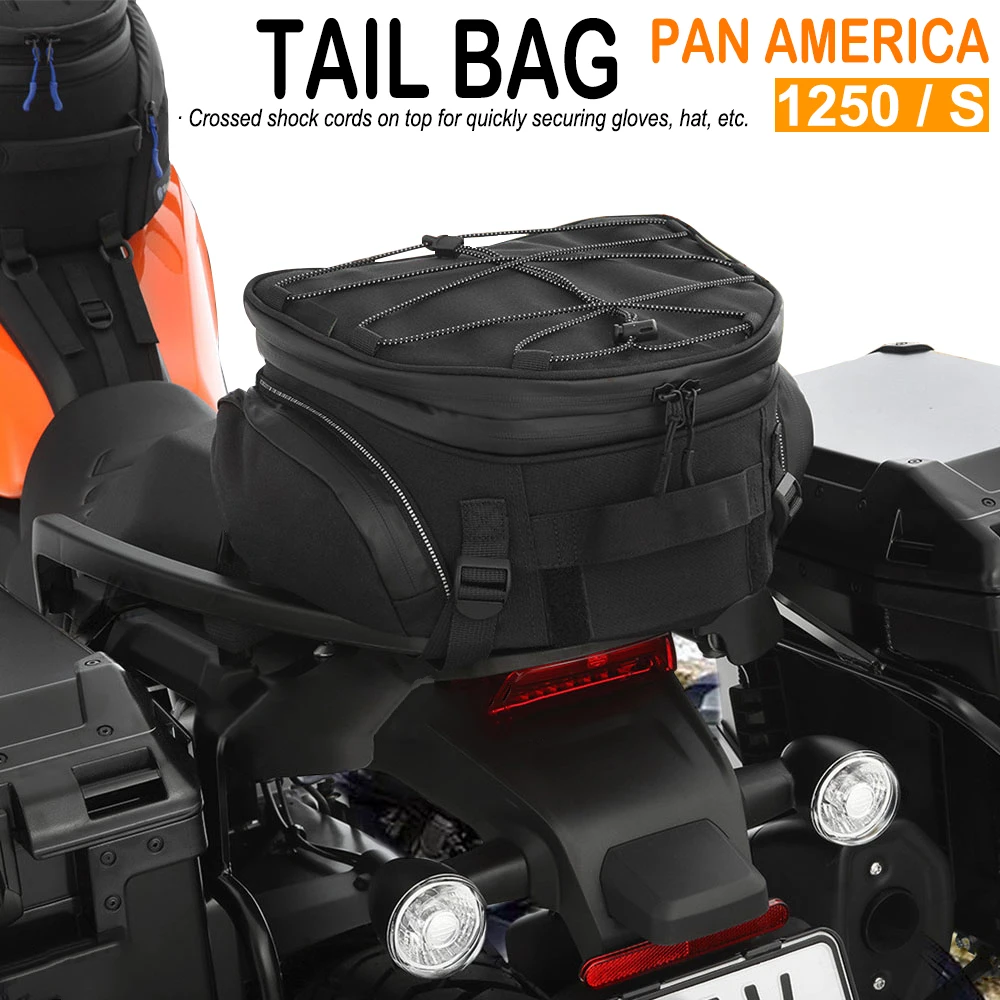 

New Motorcycle Saddlebag Tailbag Top Bags Black Waterproof Handlebar Bag Tail bag For PAN AMERICA 1250 S PA1250 PA 1250S PA1250S