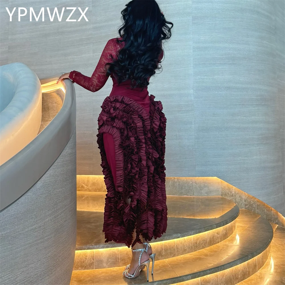 Customized Prom Gown Formal Evening Dress YPMWZX Asymmetrical Column Floor Length Skirts Bespoke Occasion Dresses Women Party Oc