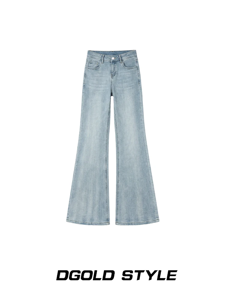 

Slim Fit High Waist Bell Bottom Denim Jeans Women's Spring Summer New Style American Retro Sexy Girl Wide Leg Jeans
