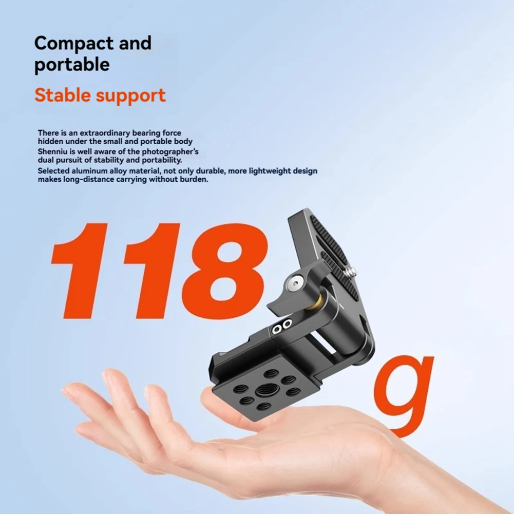 A07I Opvouwbare camera L-beugel Verticaal horizontaal schakelende snelontgrendelingsplaat DSLR-camera's Stabilisator