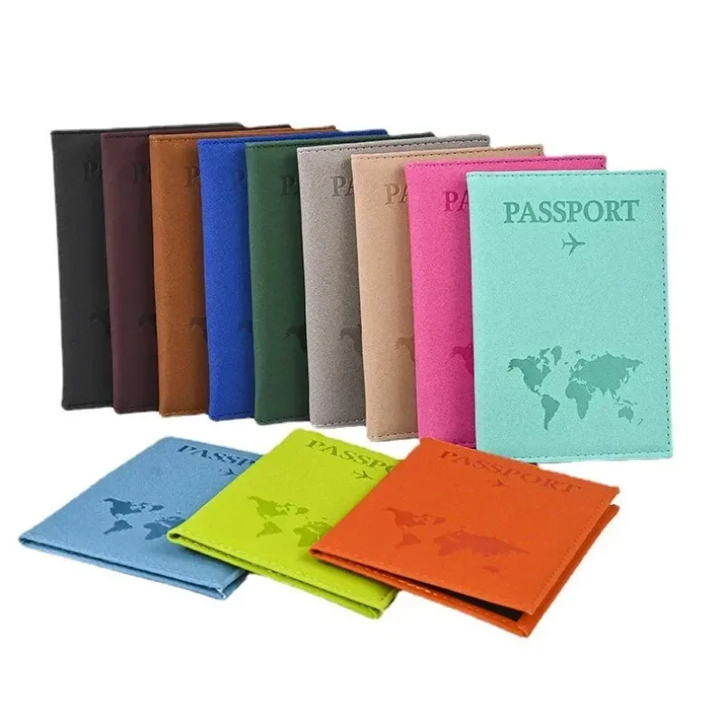 2024 New Color Change PU Leather Passport Holder Flight Ticket Clip ID Credit Card Holder Passport Protector Passport Covers