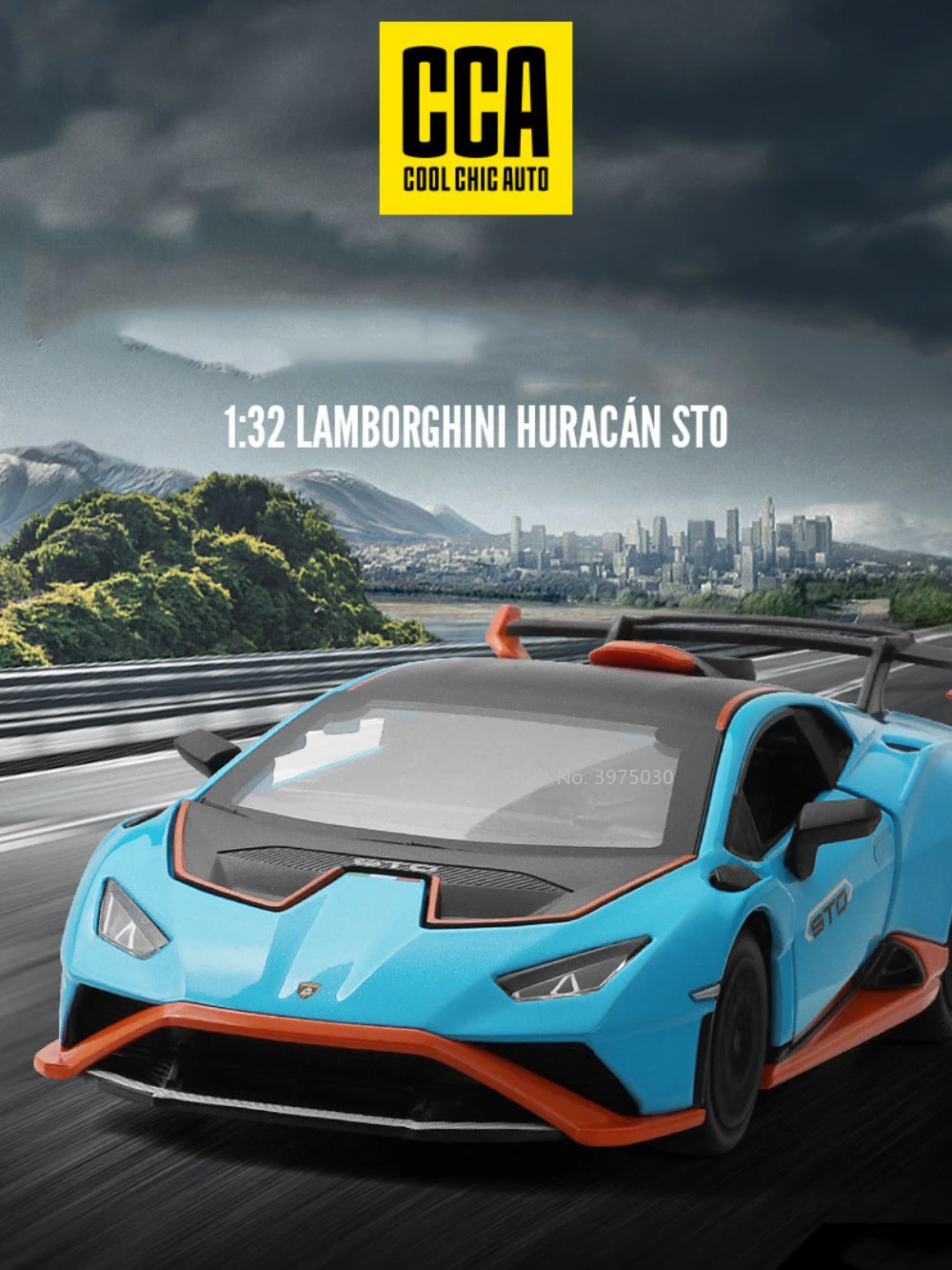 

Масштаб 1/32, Lamborghini Hurcan STO, спортивный автомобиль, игрушка, модель из сплава с литым под давлением, со звуком и фотографией, серия украшений, подарки для мальчиков