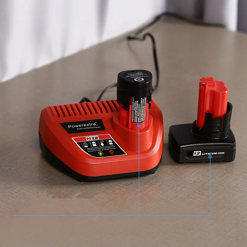 New For Milwaukee M12 10.8V 12V 3.0A Li-Ion Replacement Charger N12 48-59-2401 48-11-2402 Lithium-Ion Battery Charger