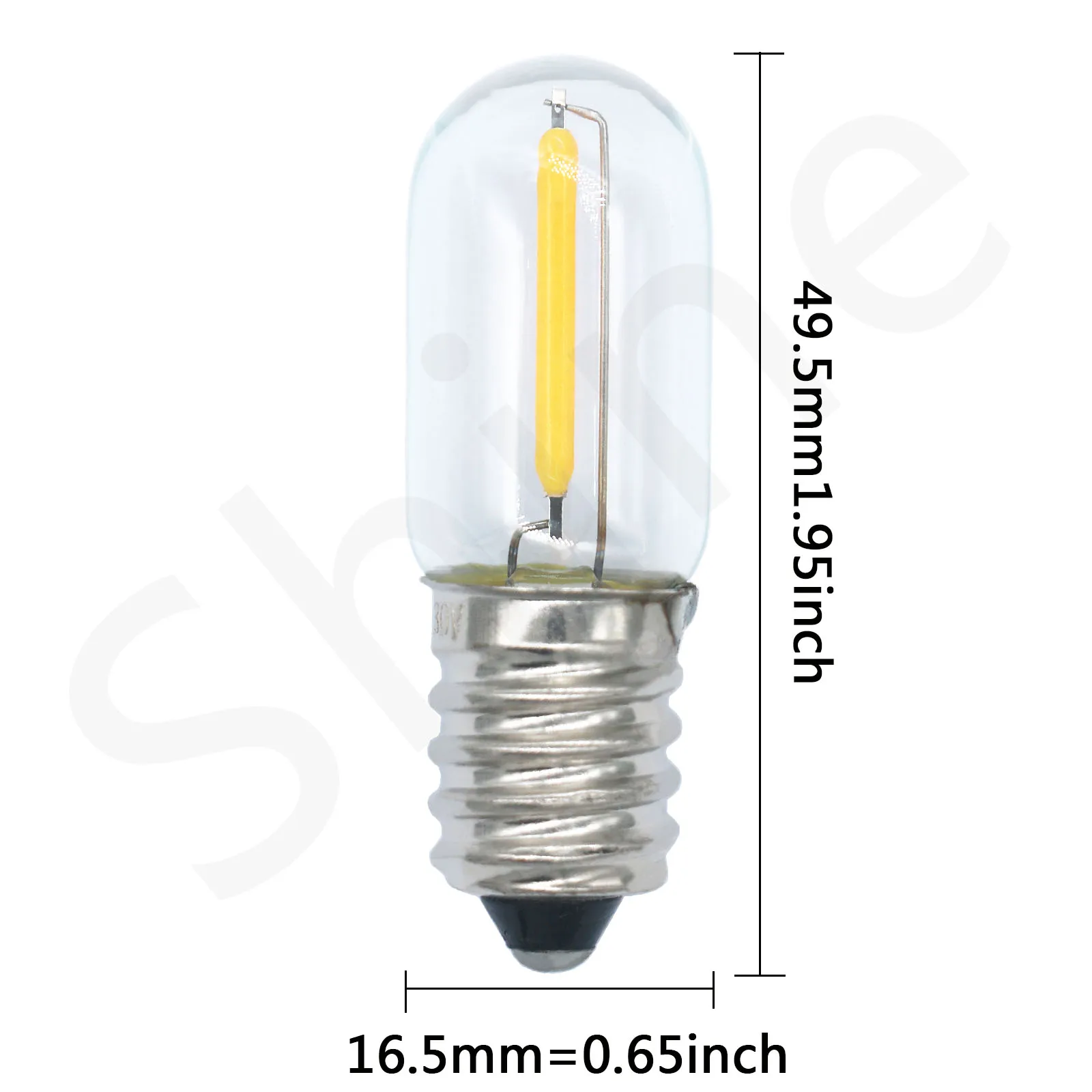 Mini E14 AC 220V LED COB Lamp 0.6W Edison LED Bulb LED filament Lights Warm White for LED Fridge Freezer Filament Light Bulb