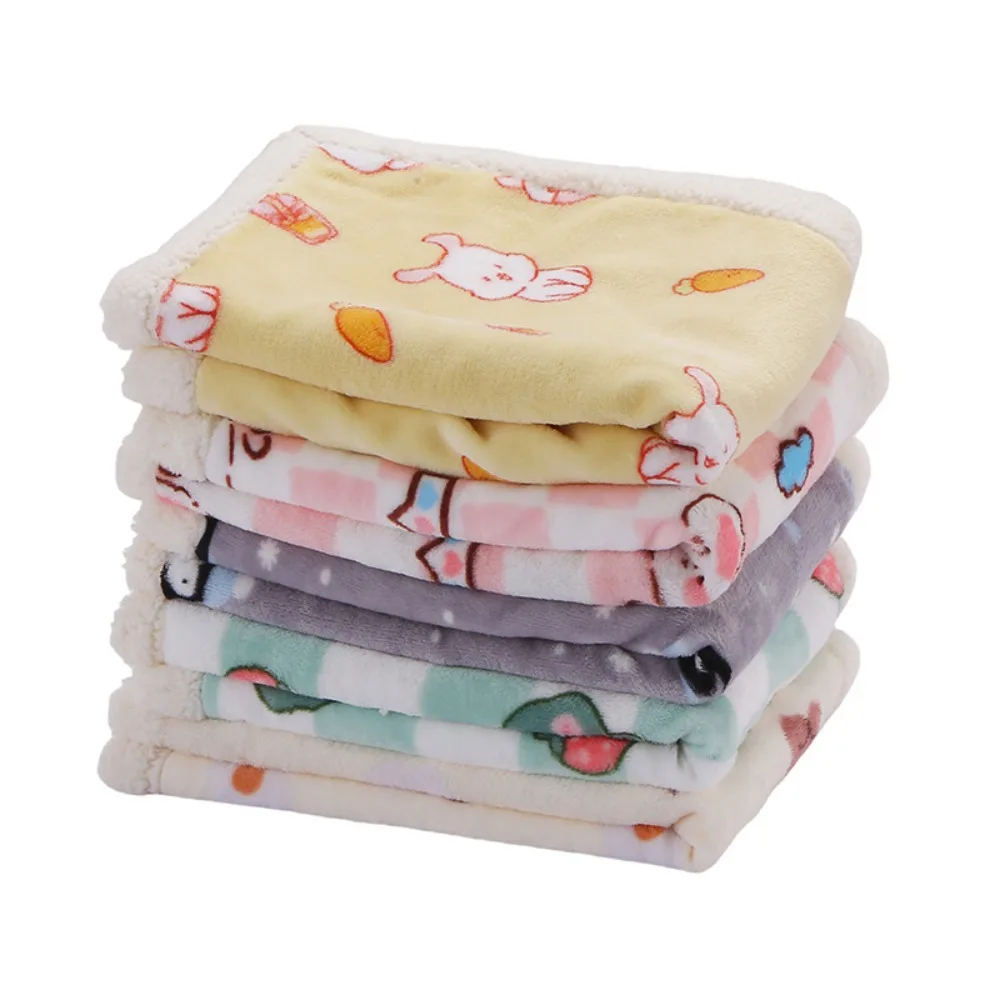 Double-layer thickened pet blanket with cartoon prints multifunctional nap blanket for autumn and winter warm all-season blanket - Image 6