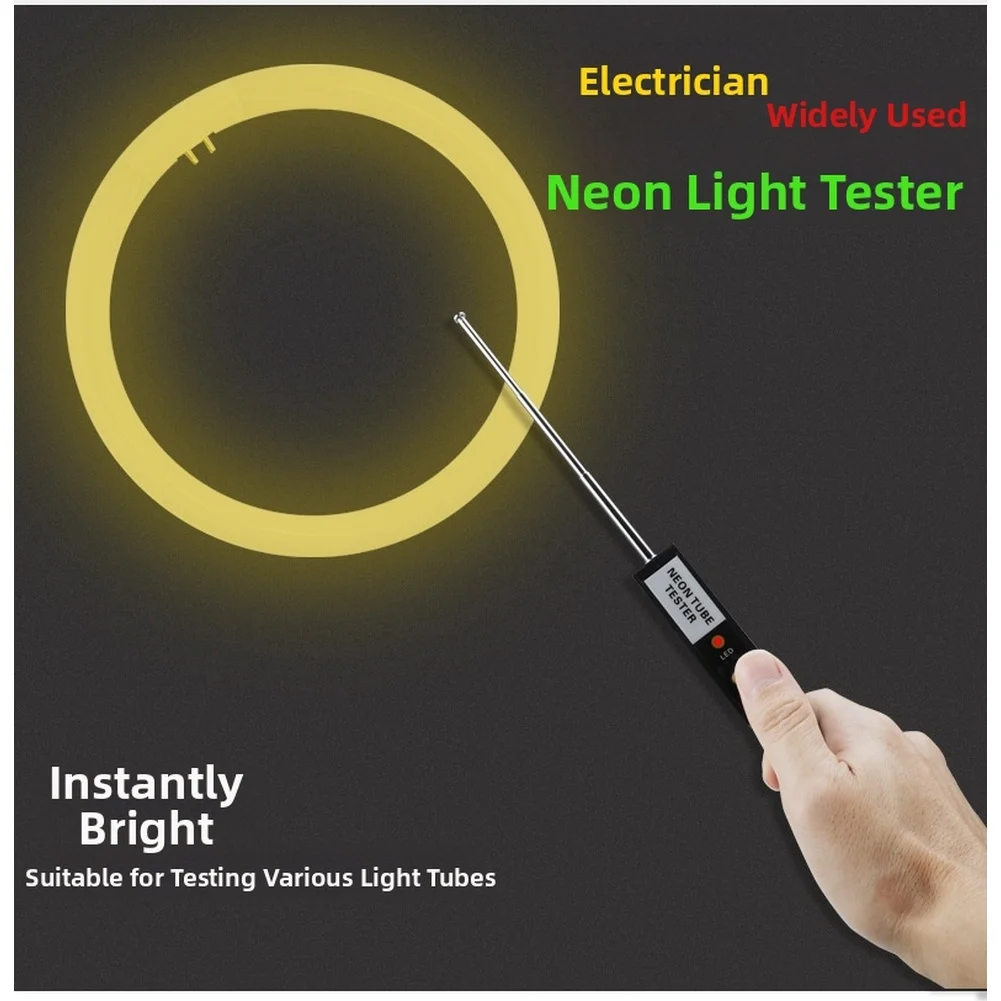 LED Neon Lamp Tester T4T5 Detector Multi Functional Lamp Leak Detector Portable Handheld Neon Tube-Checker Lamp Detector Tools