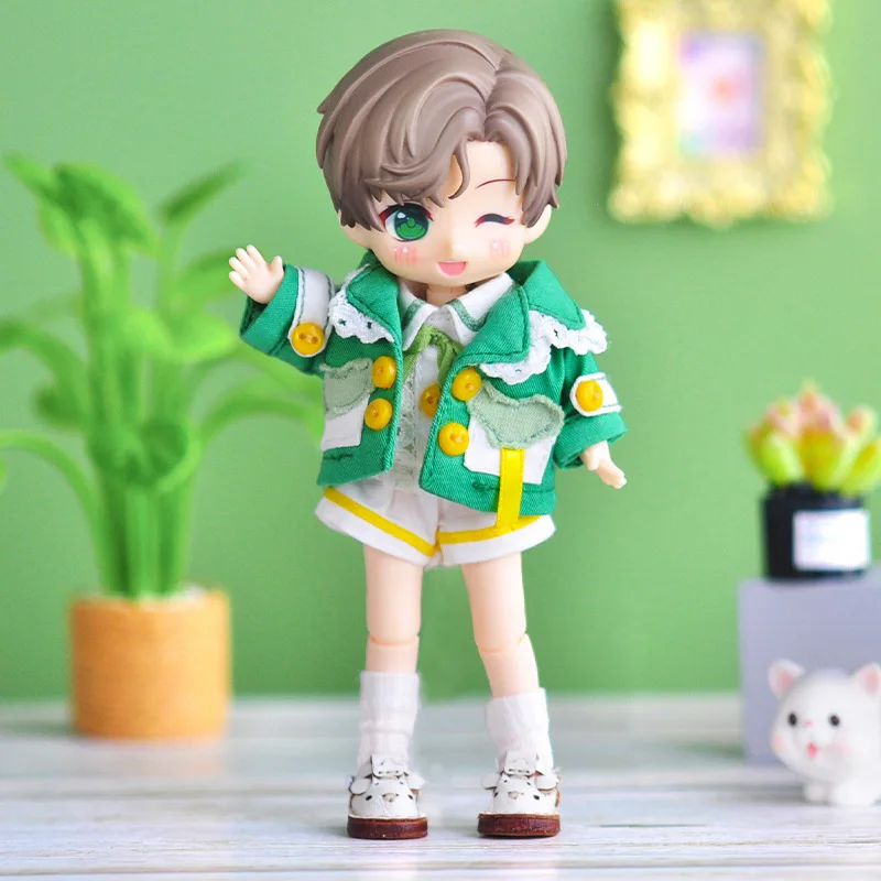 

Ob11 Doll Gentlemen Clothes Doll Green Ceremonial Dress Doll Accessories For Ymy, Nendoroids P9, 1/12 Bjd, Gsc, Molly Doll