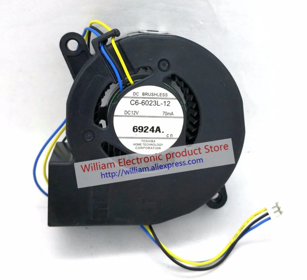 

New Cooling Fan for Projector C6-6023L-12 DC12V 70mA 60x23MM