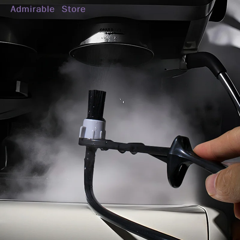 Coffee Steam Cleaning Brush Adjustable Espresso Machine Brewing Head Long Handle Cleaning Brush Cleaning Tool Barista Equipment