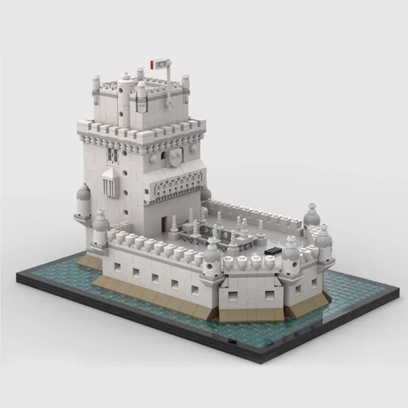 Modelo de Castillo Medieval Moc, bloques de construcción, Torre de San Vincent, tecnología Modular, regalos de Navidad, juegos de bricolaje, montaje