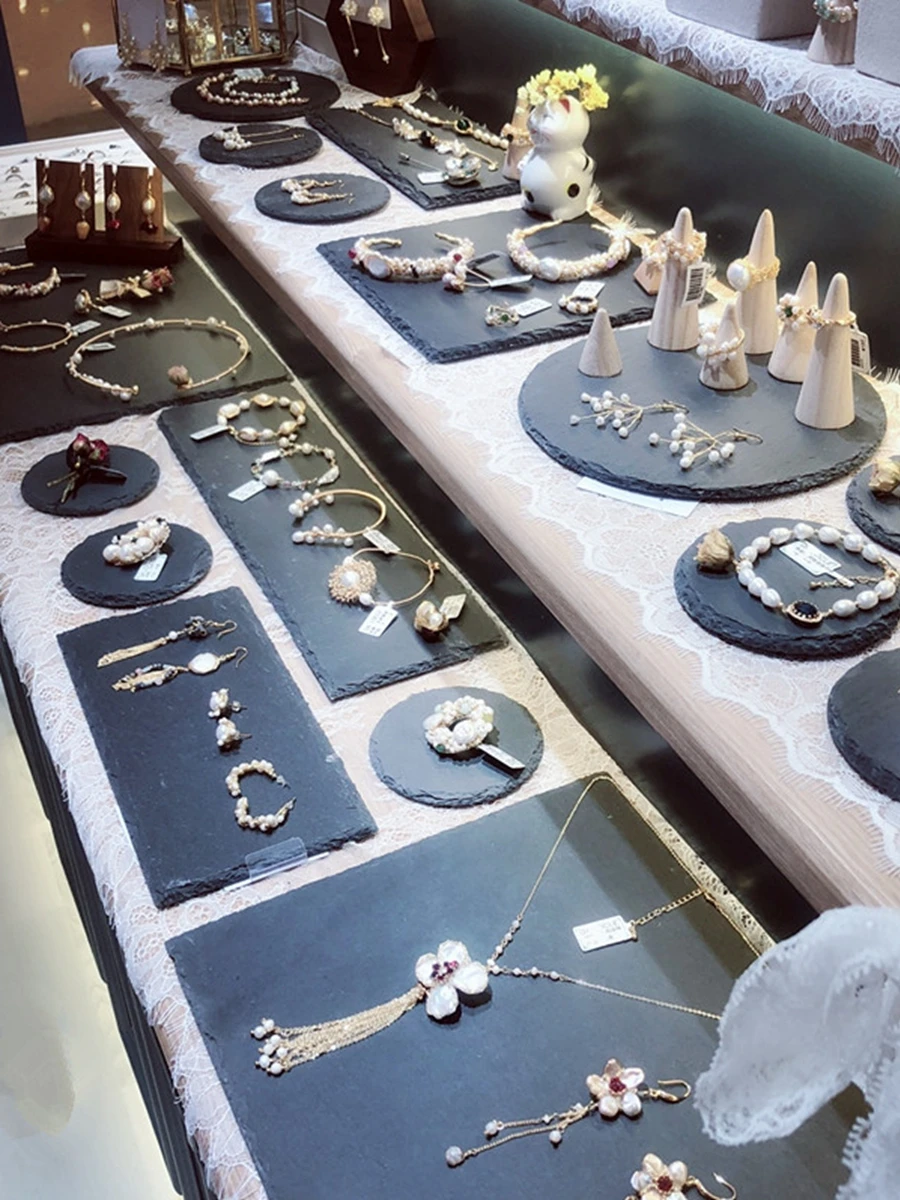 Europäisches Sle Hotel-Käsebrett, Ro-Teller, Stein-Steak-Pad, Servierbrett für Erwachsene, handgefertigt, Crted-Design in reiner Farbe