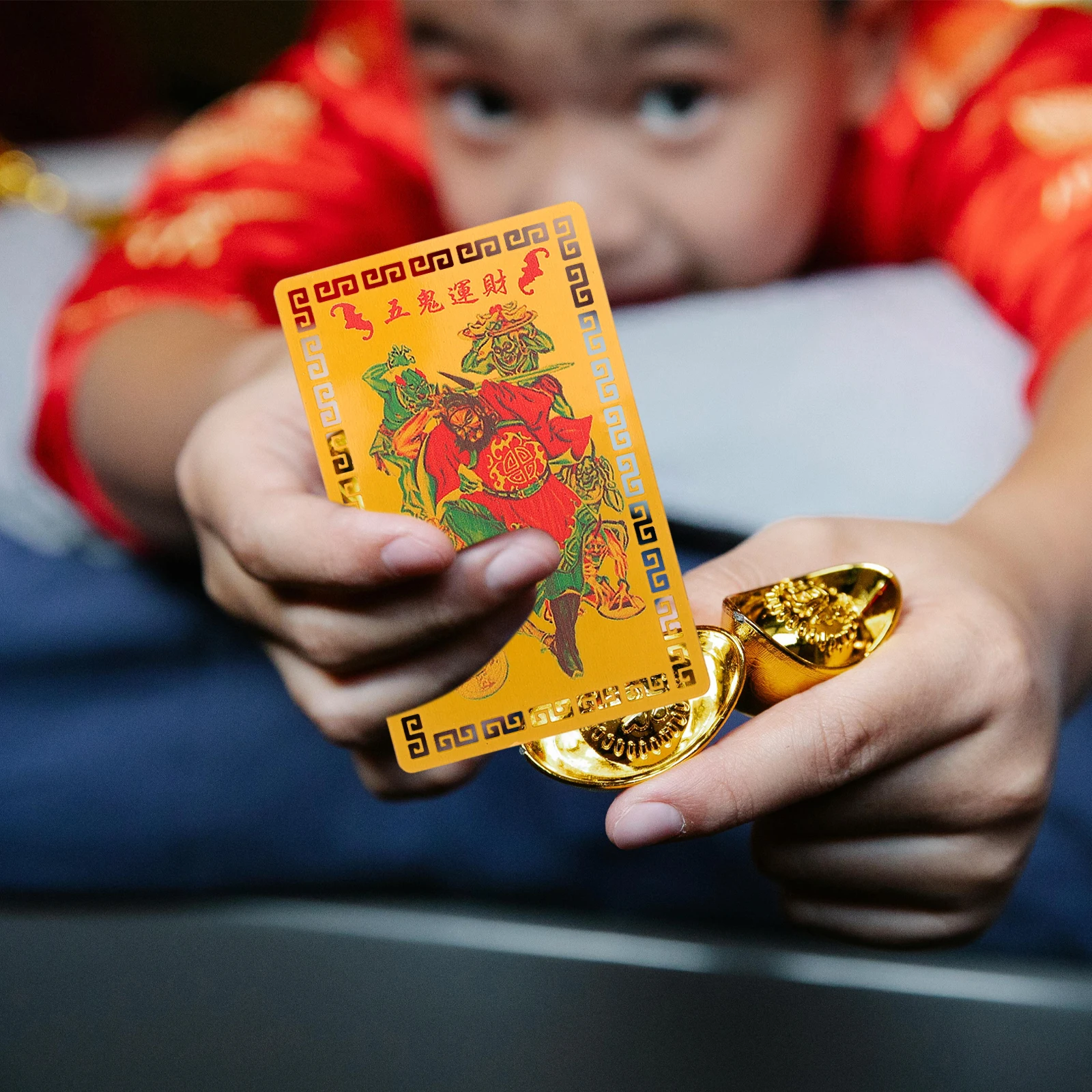 Feng Shui Reichtumskarten Aluminium-Magnesium-Legierung Buddha Charms Viel Glück Schutz Tai Karte Metall Glück Amulett Chinesisch Feng