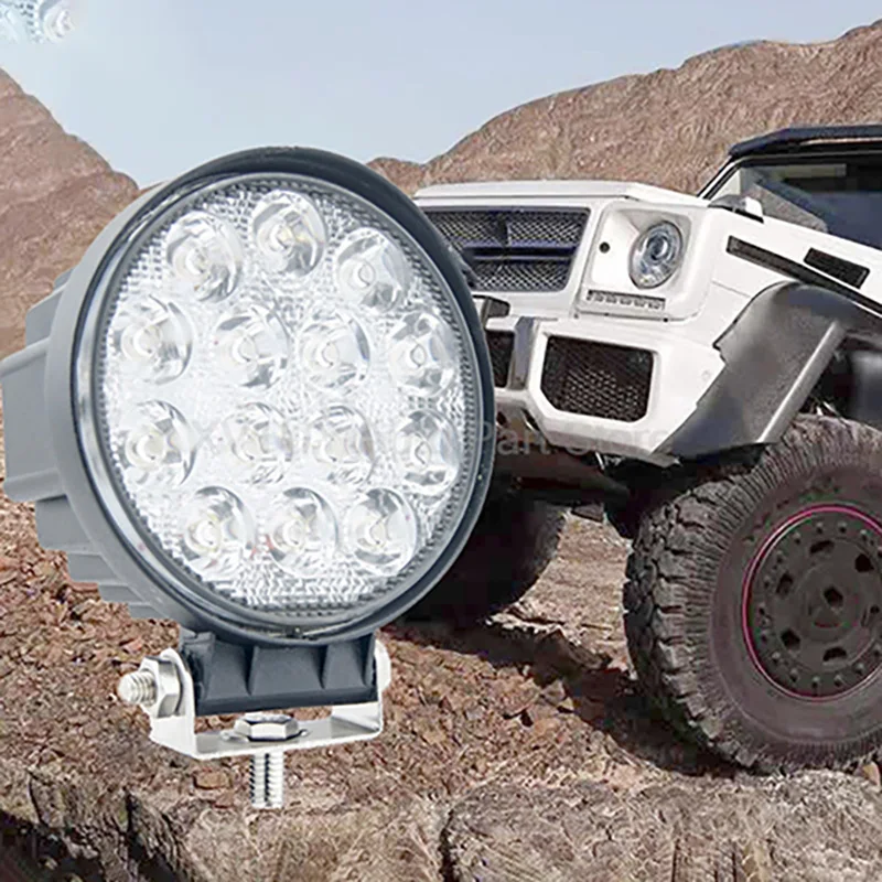 

42W Car LED Work Light Offroad Headlight Spotlight Inspection Lamp Modified Lights Durable Aluminum Shell Adjustable Bracket