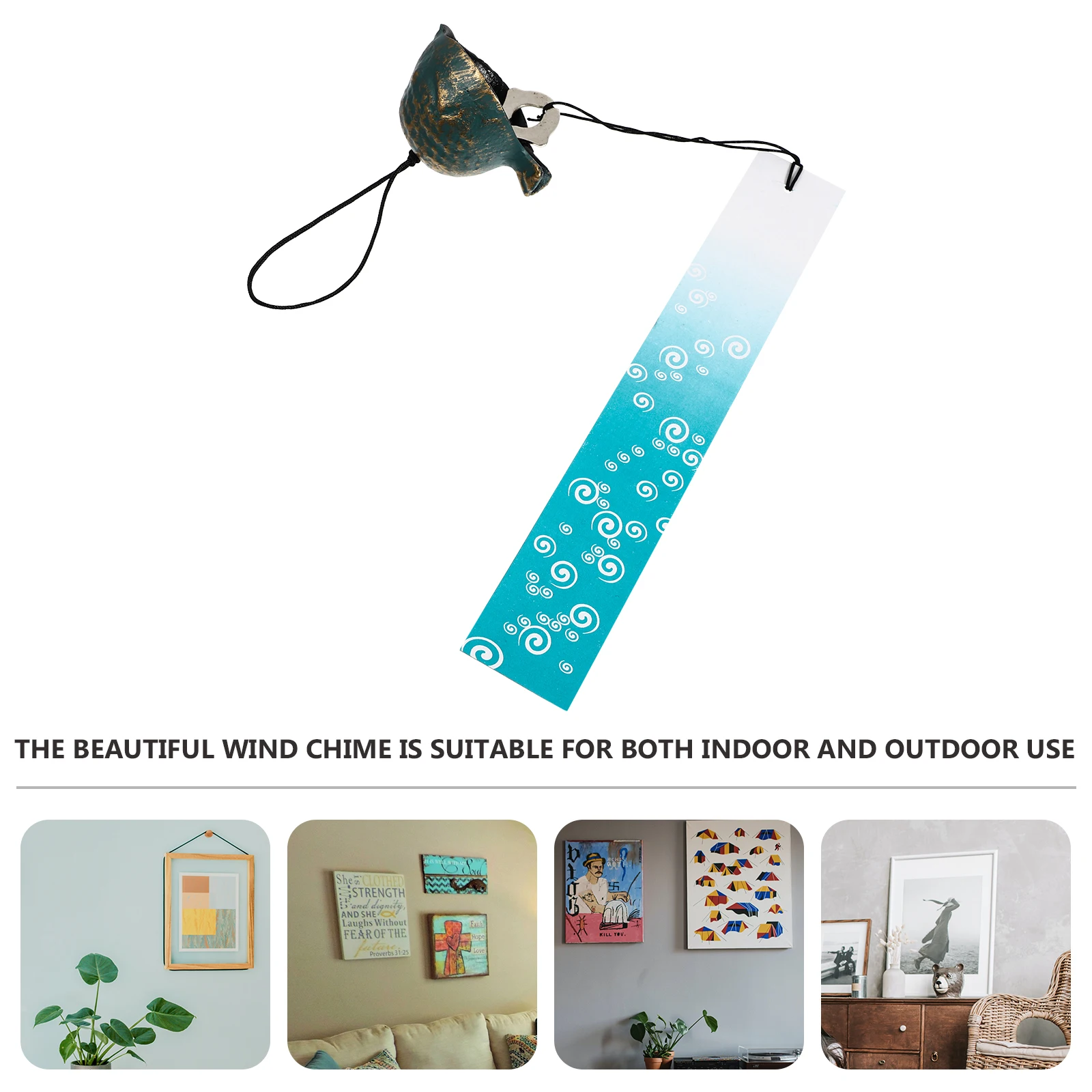 

Small Fish Bell nament Delicate Wind Chime Garden Hanging Home Decor Wind Bell Terrace Balcony Fence Durability Quality