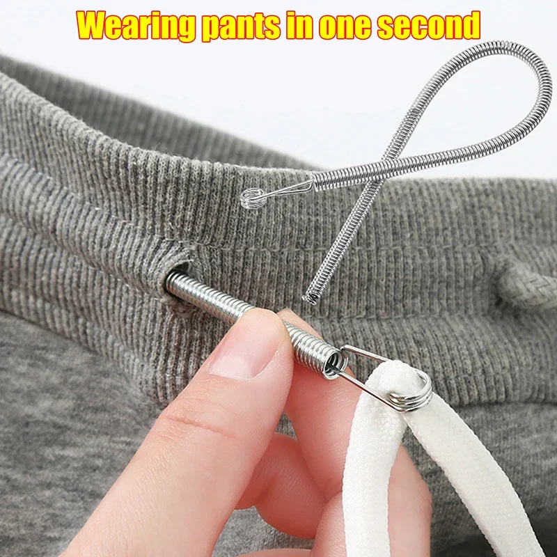 10 Uds herramienta de enhebrado de cuerda herramienta de enhebrado de cuerda flexible cinturón elástico multiusos cuerda de cintura correas ayuda enhebrador de ojal de resorte