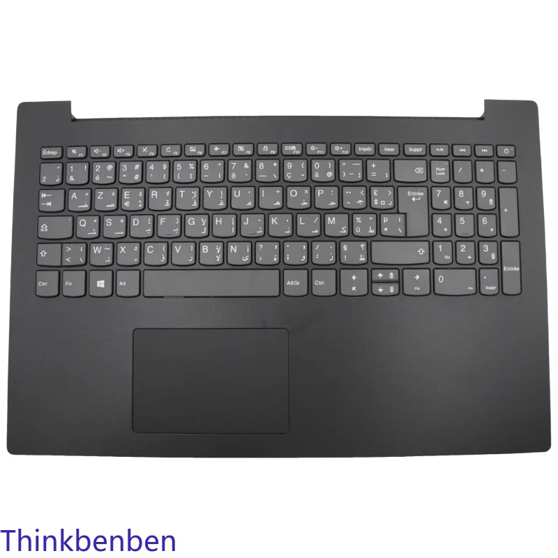 Teclado árabe francés con cubierta superior negra cubierta de carcasa de reposamanos para Lenovo 330C 130 15IKB 15AST portátil 5CB0R34415