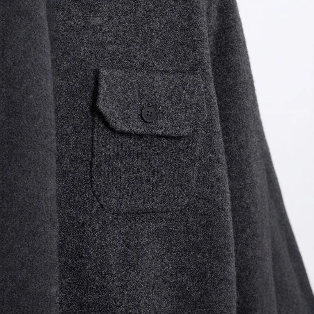 

Women's Spring Cardigan Jacket Single-Breasted Long Sleeve Polo Collar with Pocket Flat Needle All-Match Wholesale