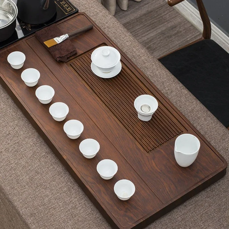 الصرف صينية شاي خشبية أدوات صينية بسيطة حديثة صينية فريدة من نوعها غرفة المعيشة الضيافة الكونغ فو Bandejas الأثاث العصري