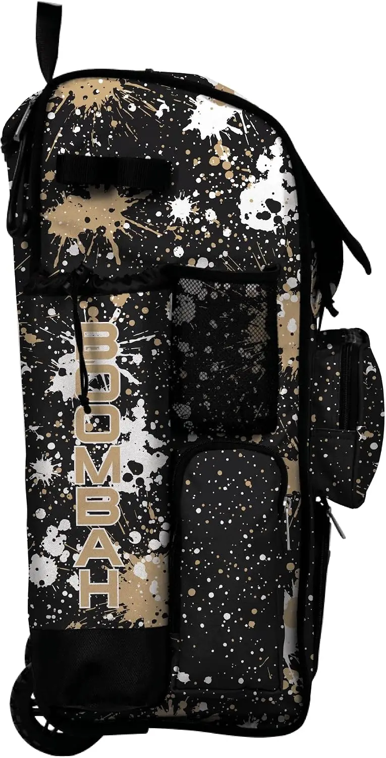 Wheeled Splatter Superpack Gear Holds Four Bats Telescopic Handle Softball Baseball