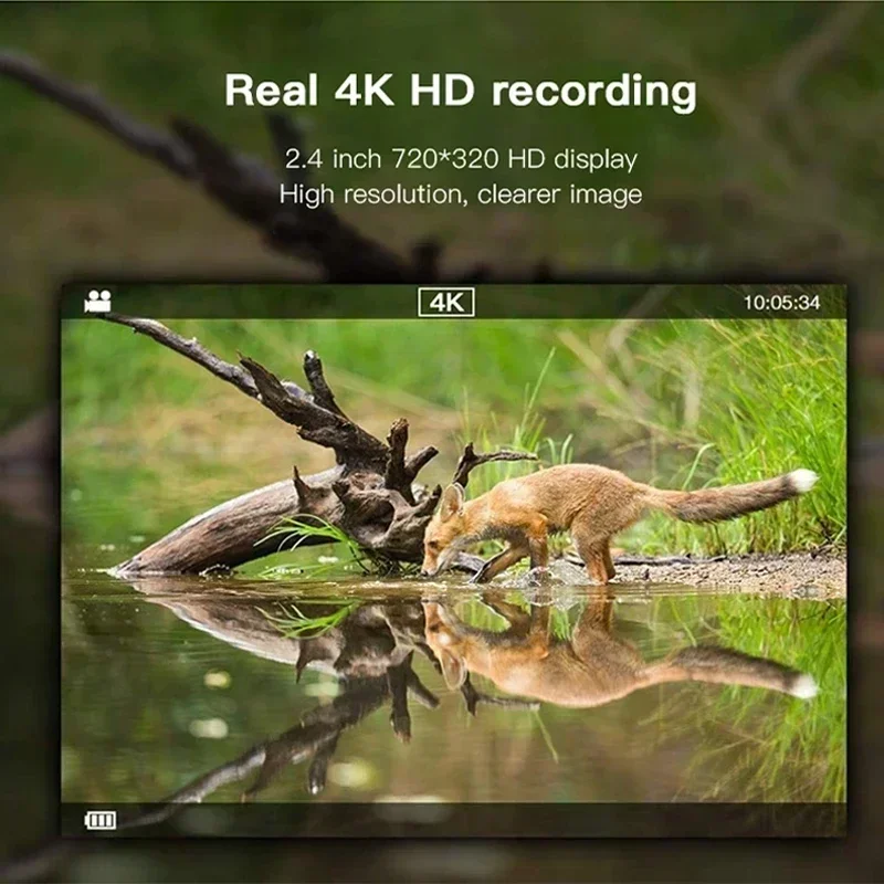 H8201 Night Vision 4K HD Hunting Cameras 20MP Pixel IR Dual Cameras IP66 Waterproof Outdoor Hunting Camera Rechargeable Battery