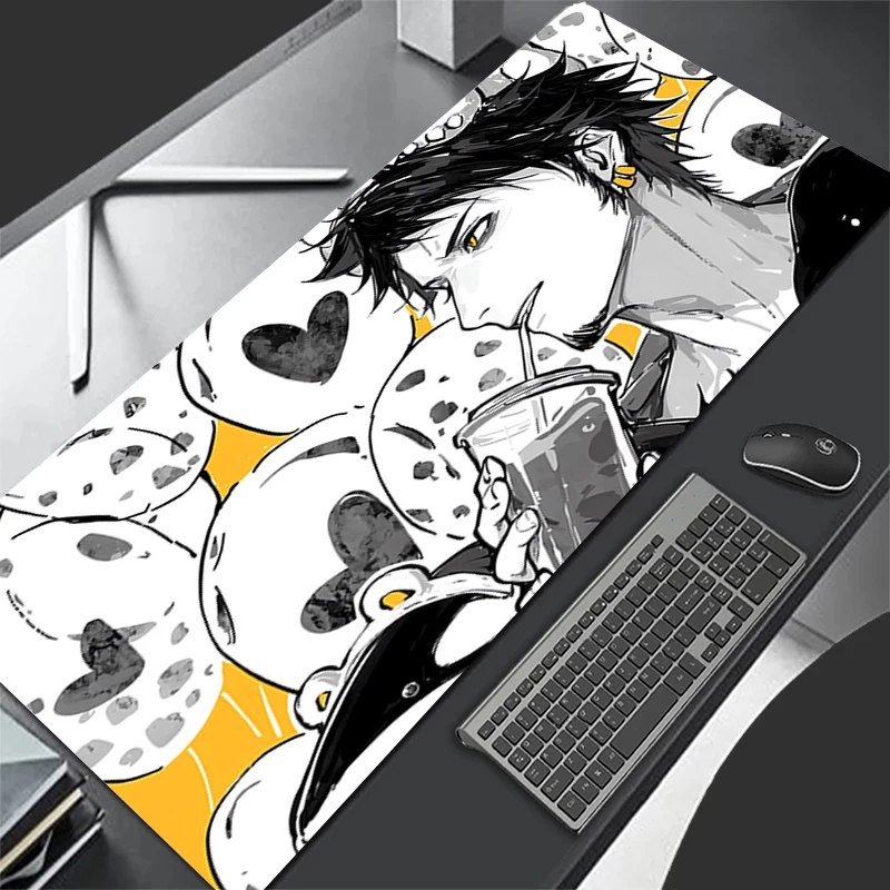 

Коврик для мыши цельный Trafalgar Law Аниме Игровые аксессуары Varmilo Коврик для клавиатуры Настольный коврик Gabinete Gamer Ковер Аниме XXL Коврик для мыши