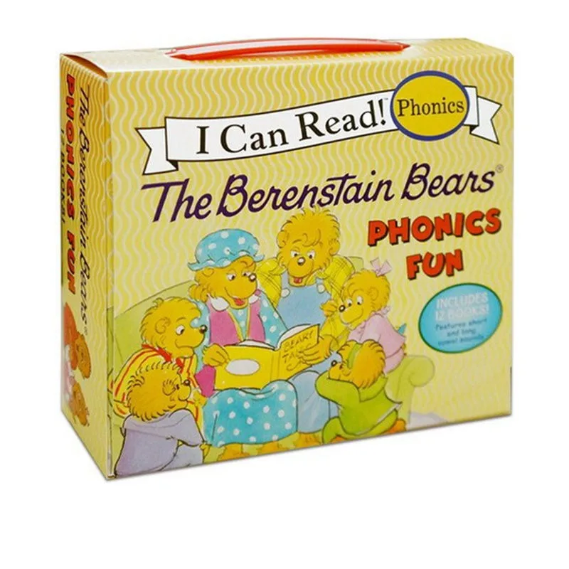 12PCS Gift Box I Can Read Phonics The Berenstain Bears English Picture Children Storybook Early Educaction Pocket Book 13x13CM