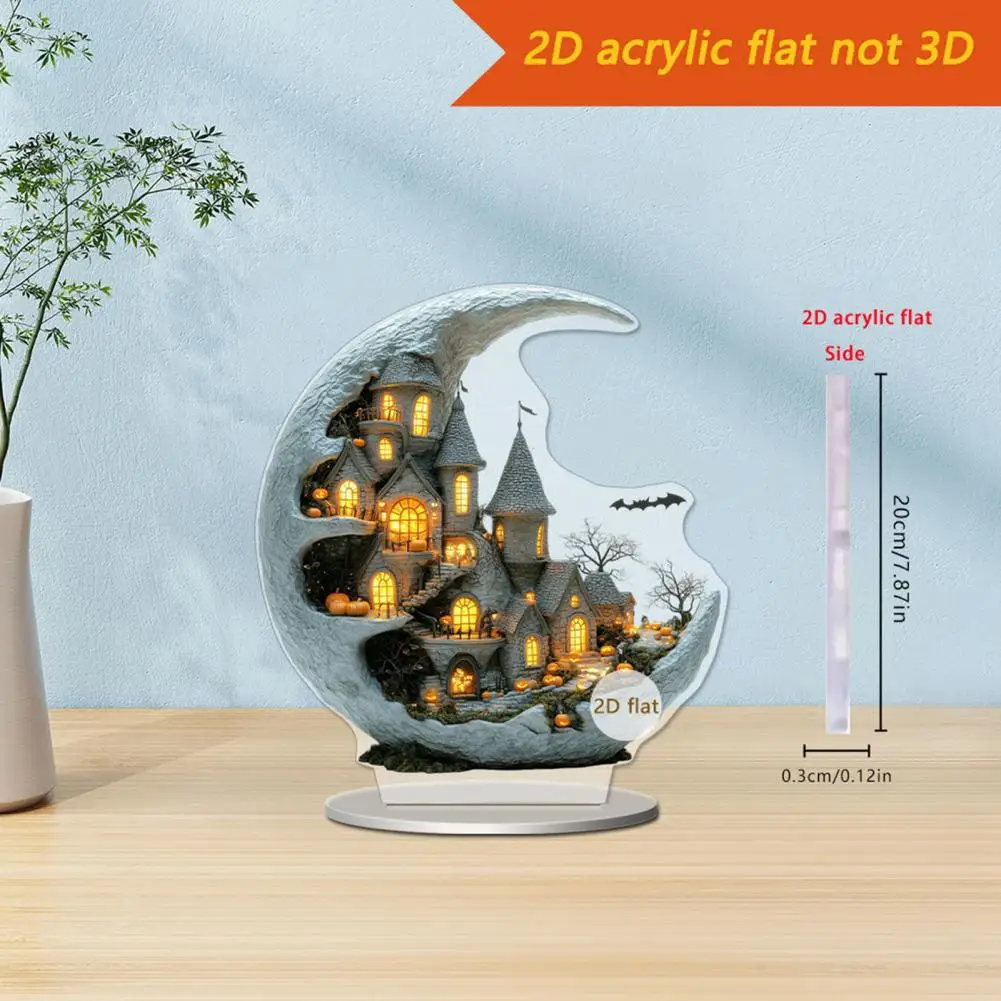 

Cute Halloween Window Decor Spooky Halloween Ghostly Candlelight Decoration Set for Desk Home Office Cafe Cute 2d for Room