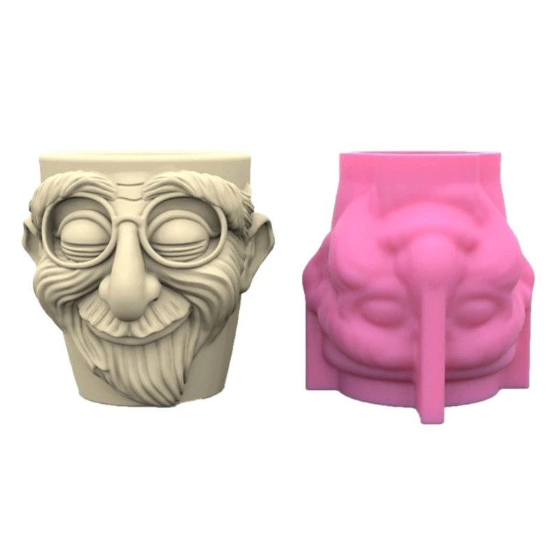 

Old People Vases Molds Flower Pots Silicone Molds Succulents Planter Molds Resins Molds Container Molds