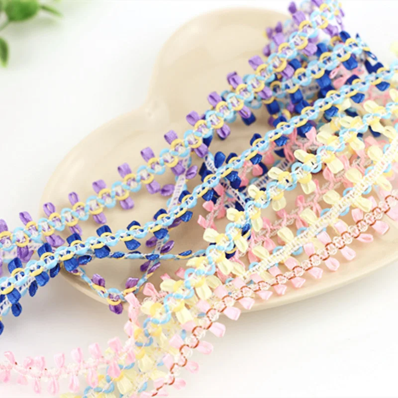 Fine Braided Colorful Centipede with Lace Ribbon Handbag Hat Hairpin Applique Necklace Bracelet Ornaments Bow Making Materials