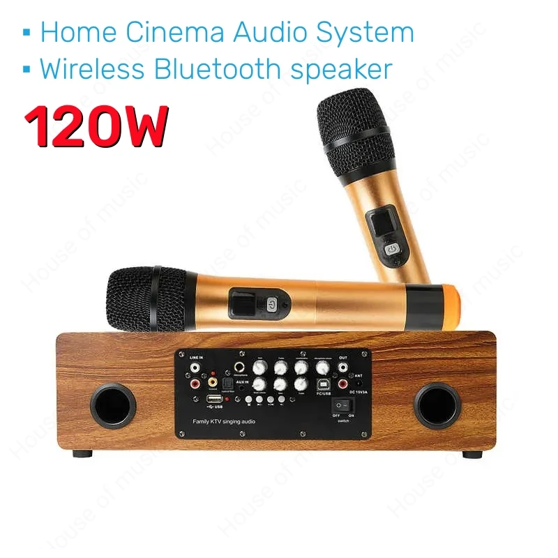 

120W High-power Speakers Equipped with Wireless Microphone Is Suitable for Home K- Song Bluetooth 5.0 Home Cinema Audio System