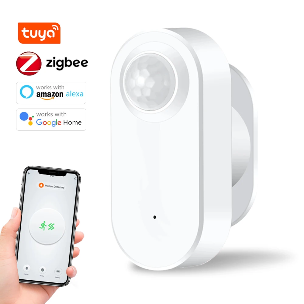 Tuya Zigbee Human Motion Sensor Smart Home Human Body Detector Security Sensor App Remote Control Works With Alexa Google Home