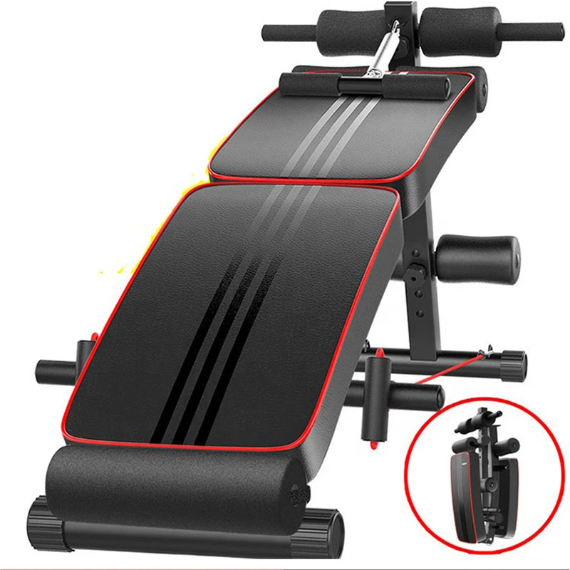 

Indoor Widening Thicken Comfortable Soft Leather Mat Weight Lifting Dumbbell Stool Folding Portable Fitness Chair