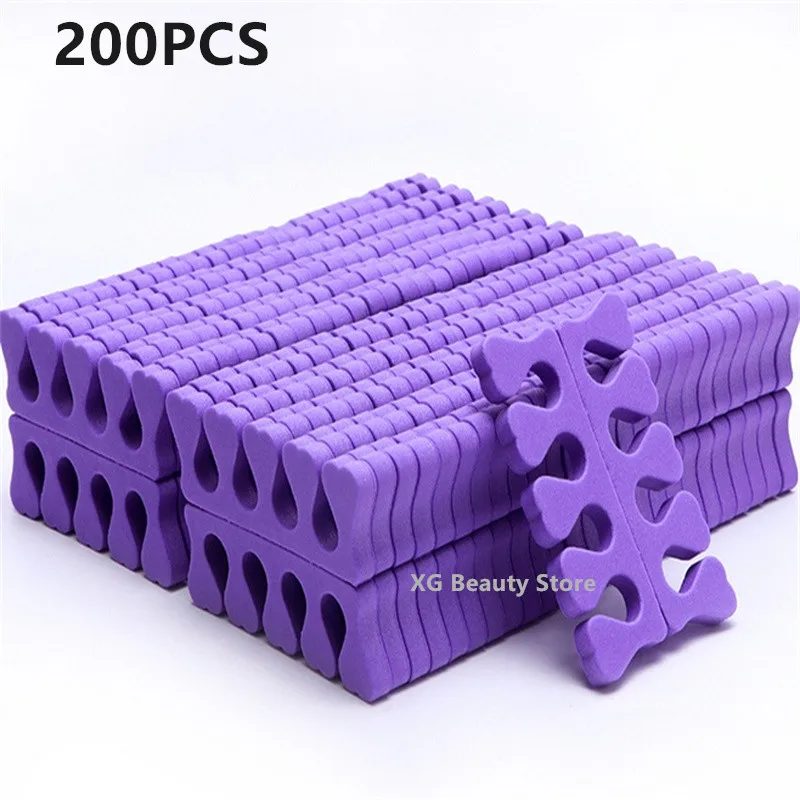 50/100/200PCS Nail Art Toe Separators Fingers Foots Sponge Soft UV Gel Polish Beauty Tools Manicure Pedicure Pack Nail Kits 