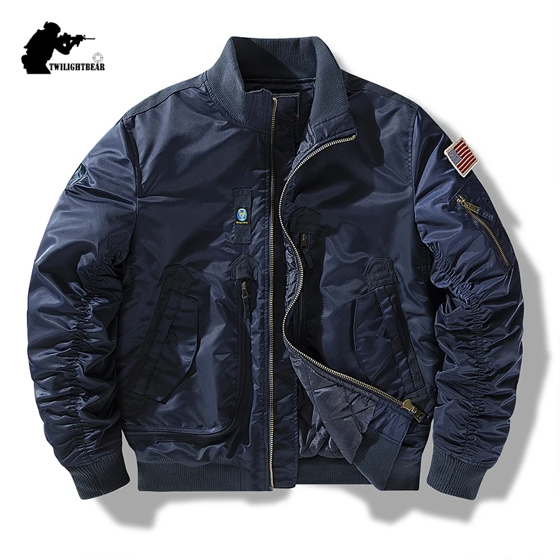 Chaqueta bomber MA1 de invierno hombre con forro algodón - imagen 4