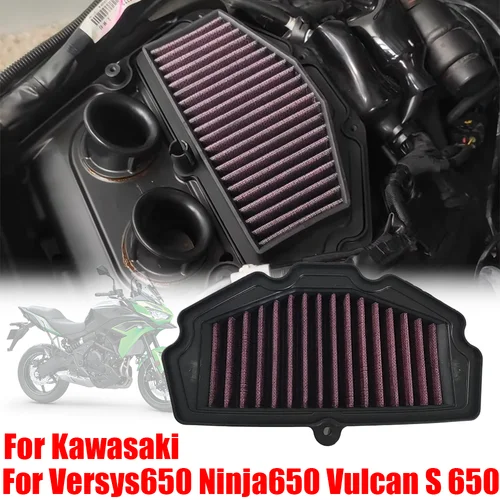 Imagen 1 del producto Elemento de filtro de aire, filtros de admisión de filtro de aire para Kawasaki Versys 650 KLE650 Ninja 650 EX650 Vulcan S 650 S650 EN650, accesorios